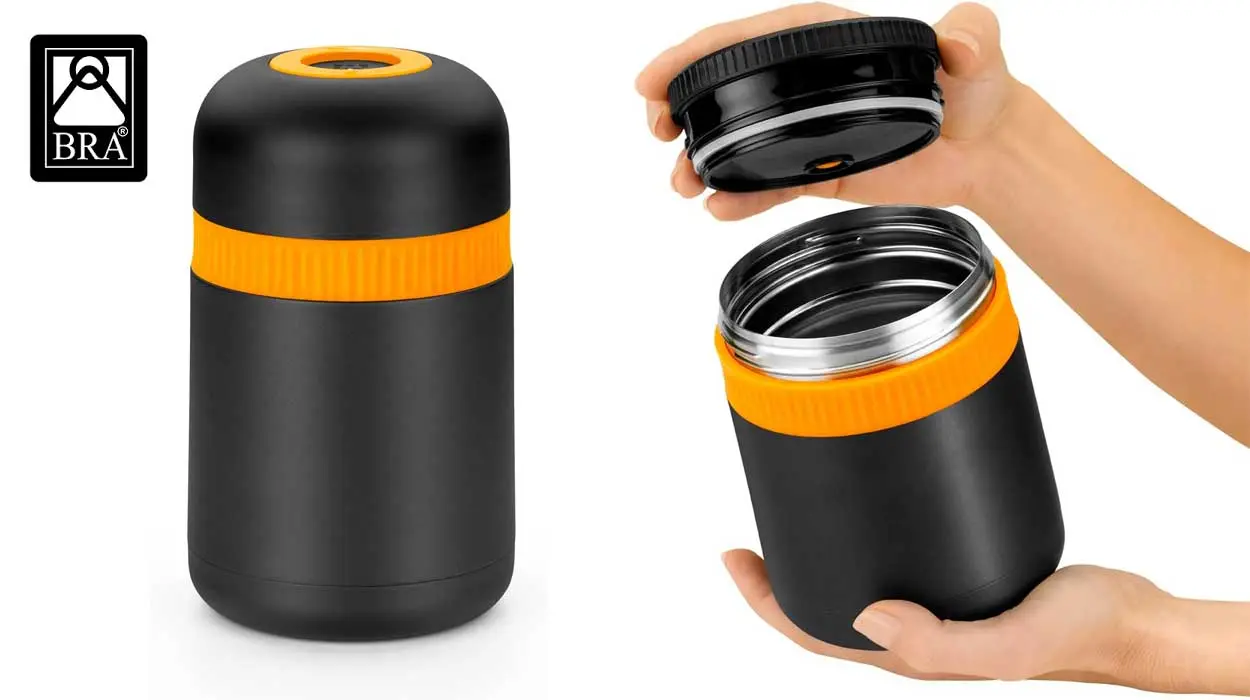 Thermos Per Cibo BRA Enjoy 1000g – Contenitore In Acciaio Inox, Mantiene Caldo/Freddo, Con Cucchiaio E 2 Contenitori Integrati