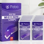 Kit blanqueador dental profesional con tiras moradas para resultados rápidos y seguros para el esmalte
