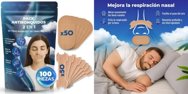 Tiras nasales y bucales antironquidos VA VIAD