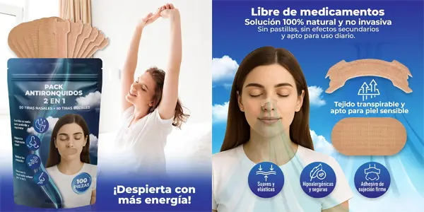 Tiras nasales y bucales antironquidos VA VIAD