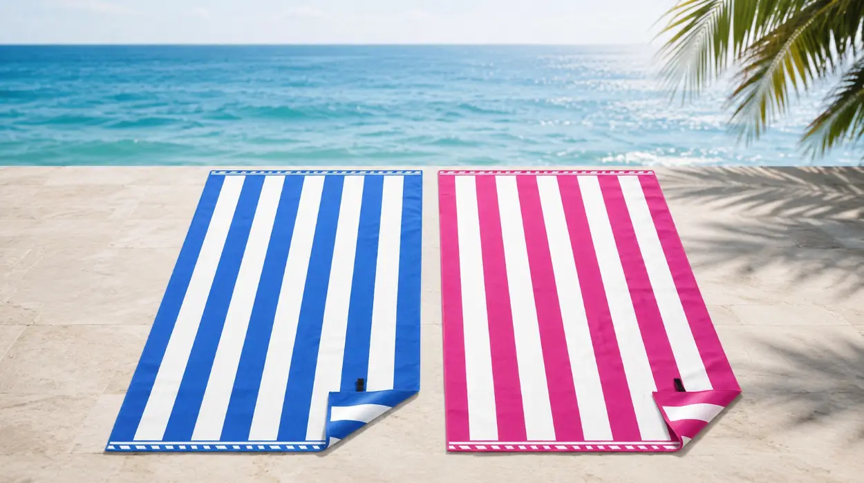 Set de 2 Toallas de playa XXL de microfibra en varios colores