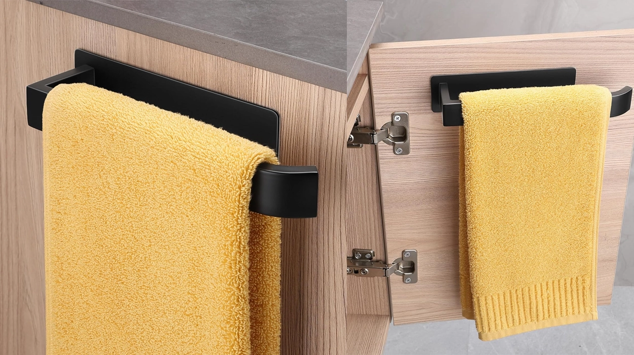 toallero de baño sin taladro Aloceo de 24 cm