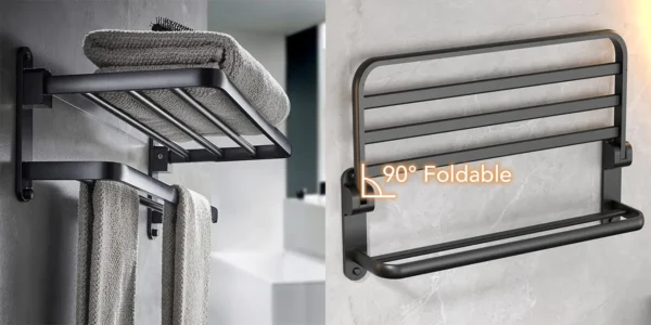 Toallero de baño Cheerhom de 2 niveles