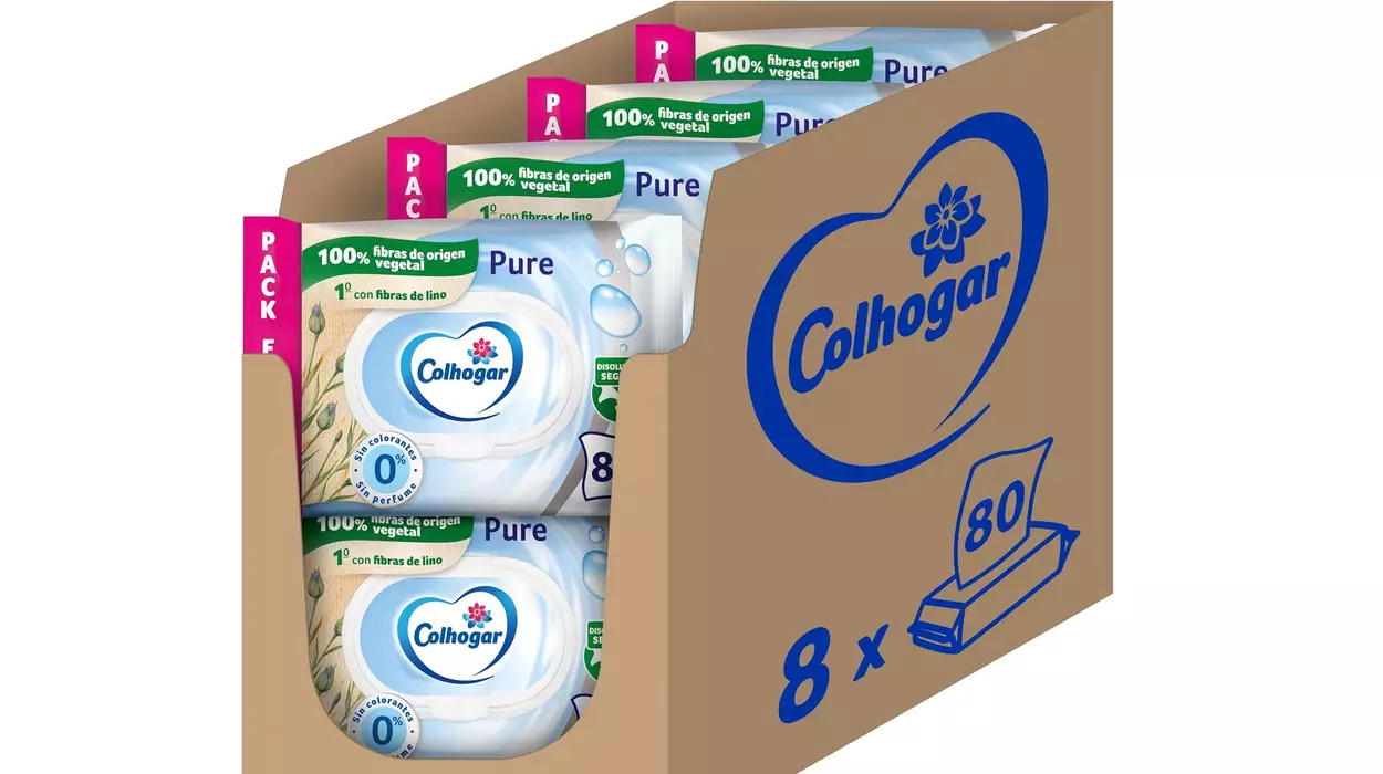 Chollo Pack de papel higiénico húmedo desechable Colhogar Pure Moist