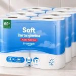 Pack x20 papel higiénico by Amazon Maxi Toilet Roll suave y ecológico por sólo 12,20€ (15% de descuento)