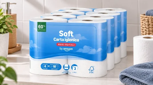 Pack x20 papel higiénico by Amazon Maxi Toilet Roll suave y ecológico por sólo 12,20€ (15% de descuento)
