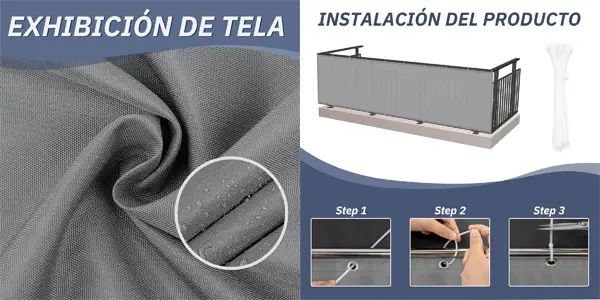 Toldo para protegerte del sol y tener privacidad