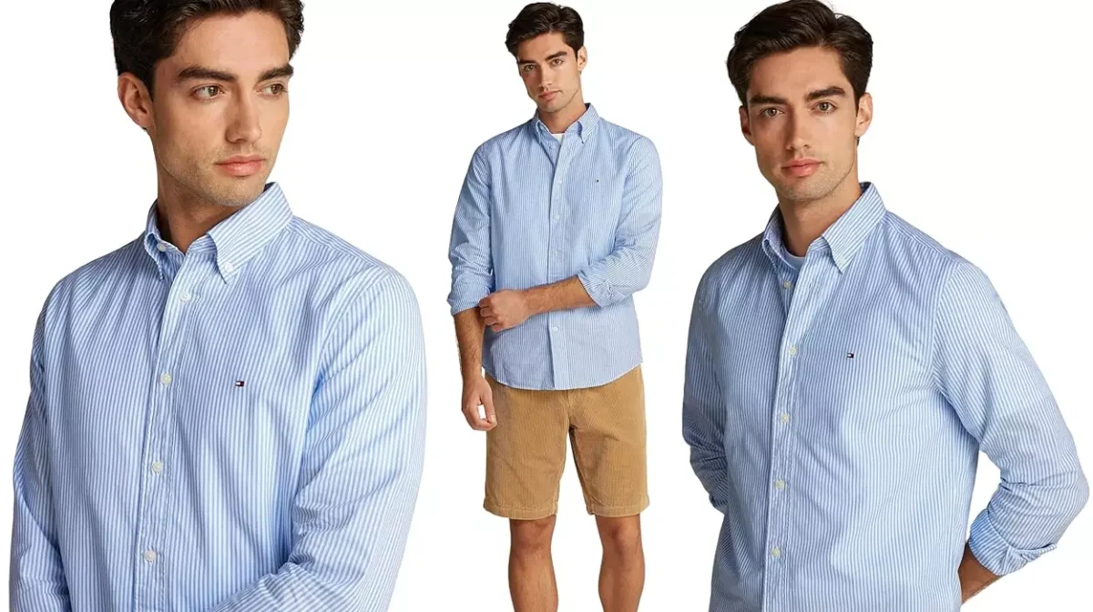Elegancia clásica con esta camisa de rayas Tommy Hilfiger rebajada a mitad de precio