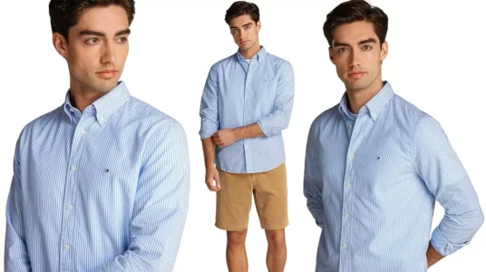 camisa Tommy Hilfiger Flex Poplin Classic para hombre barata
