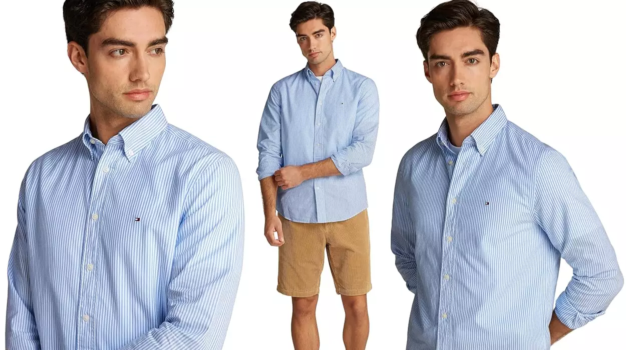 camisa Tommy Hilfiger Flex Poplin Classic para hombre barata