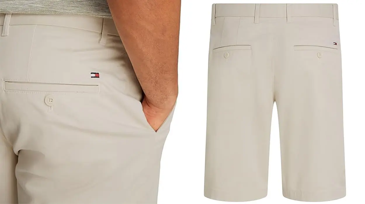 Pantalones cortos chinos Tommy Hilfiger Mercer 1985 beige para hombre baratos