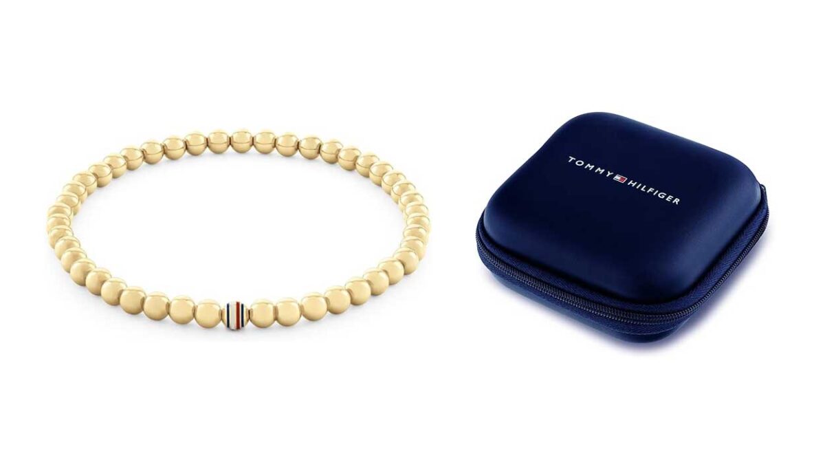 Pulsera de cuentas de acero inoxidable Tommy Hilfiger para mujer
