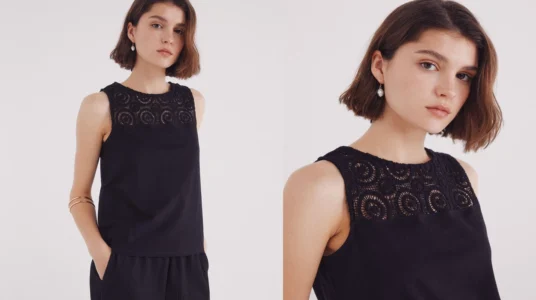 top combinado crochet Springfield para mujer barato