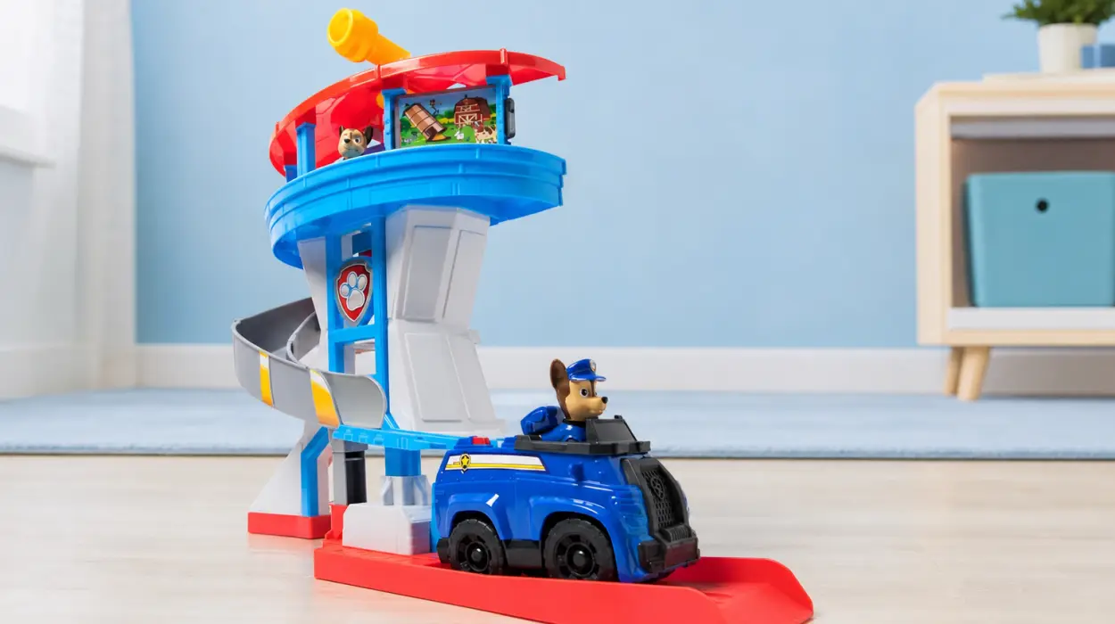 Torre de control Paw Patrol con Chase y coche policía