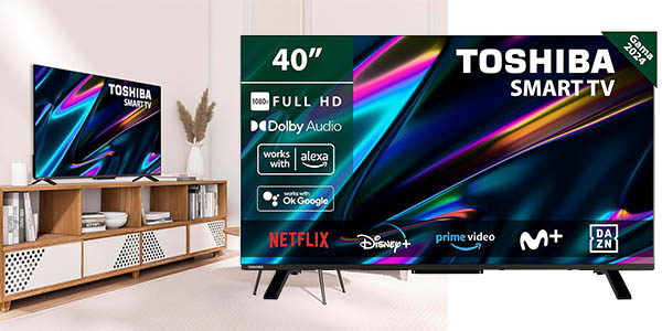 ▷ Chollo Smart TV Toshiba 40LV2E63DG de 40 por solo 199€ con envío gratis  (26% de descuento)