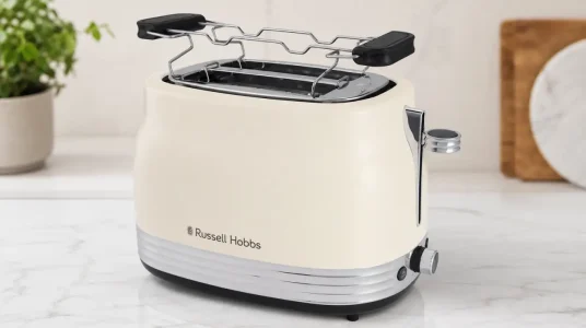 Tostadora Russell Hobbs Hanley Jazmín para 2 rebanadas con ranuras anchas y 6 niveles de tostado