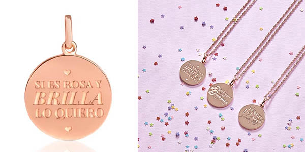 Tous colgante oro rosado barato