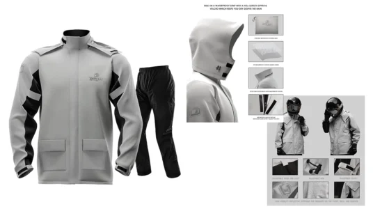 traje de lluvia impermeable Iron Jia’s para moto