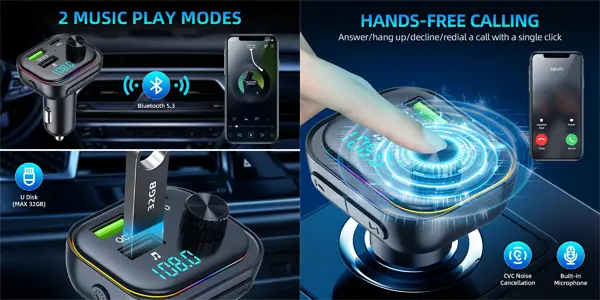 Transmisor FM Bluetooth Carehabi