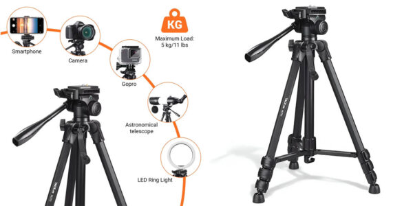 Trípode plegable de aluminio TACKLIFE