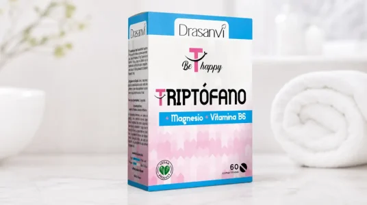 Triptófano Drasanvi en 60 comprimidos con magnesio y vitamina B6 sin gluten