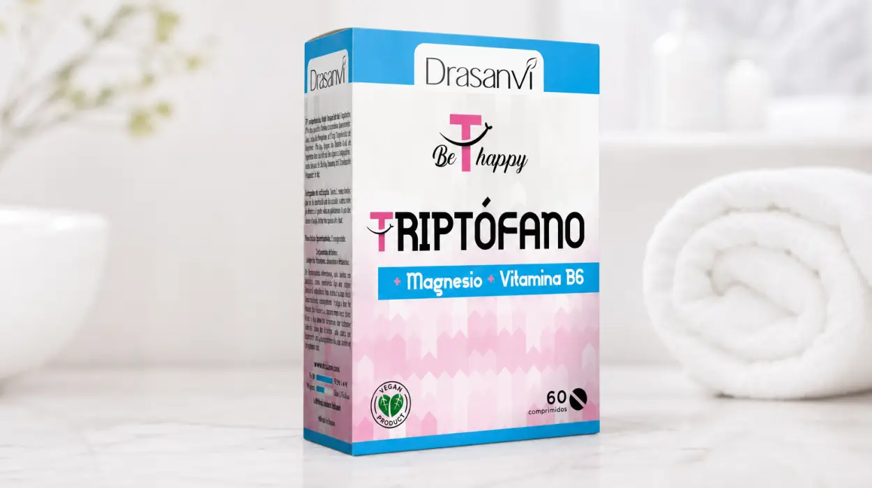 Triptófano Drasanvi en 60 comprimidos con magnesio y vitamina B6 sin gluten
