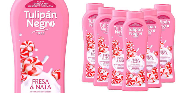 Tulipán negro fresa nata gel ducha oferta