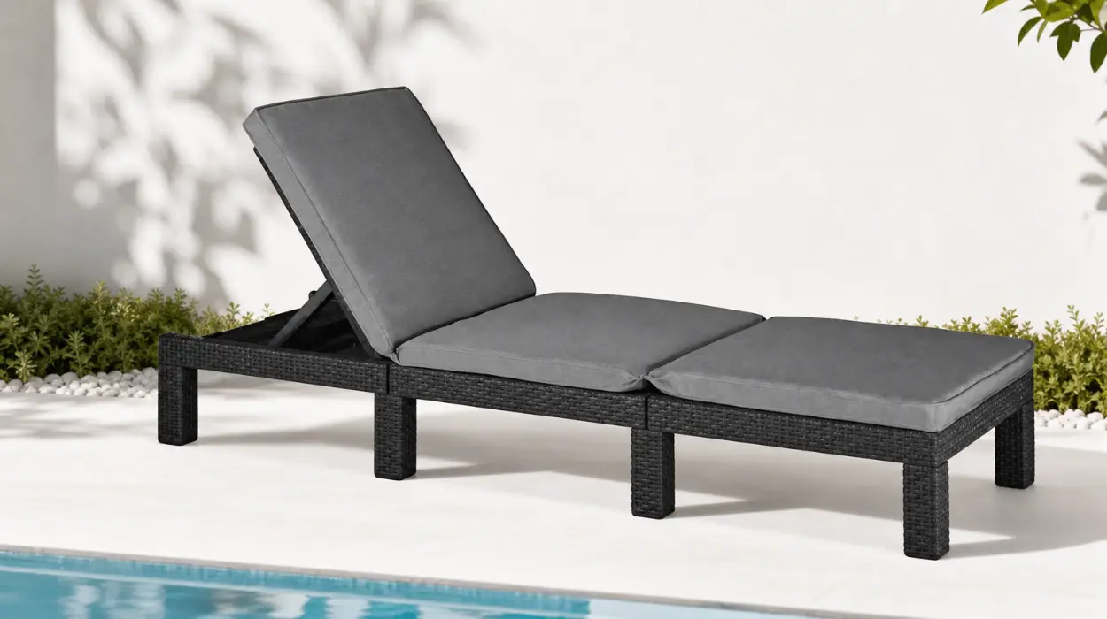 Tumbona de lujo Keter Daytona Deluxe con respaldo reclinable en 4 posiciones y cojín
