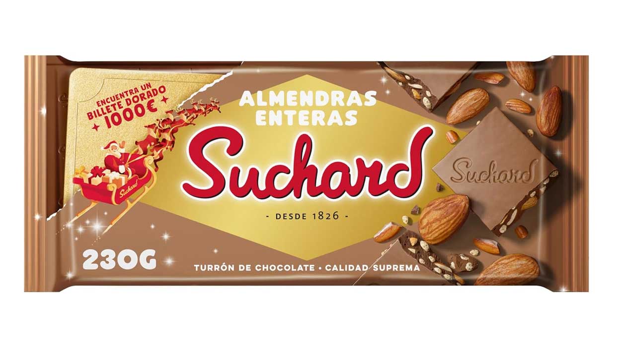 Turrón chocolate Suchard Almendras chollo