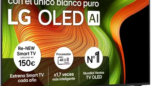 Televisor LG OLED55B56LA con pantalla OLED 4K de 55", Smart TV con WebOS 25 y tecnología Dolby Vision y Atmos