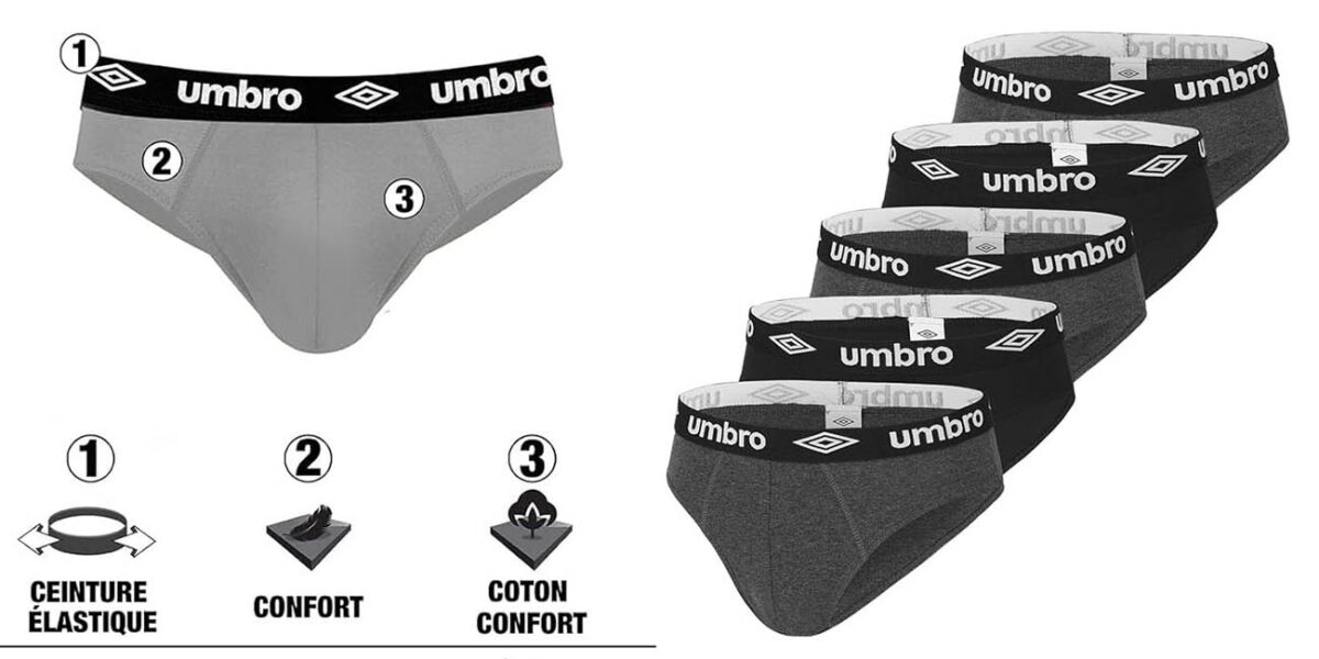 Pack x5 Slips Umbro para hombre