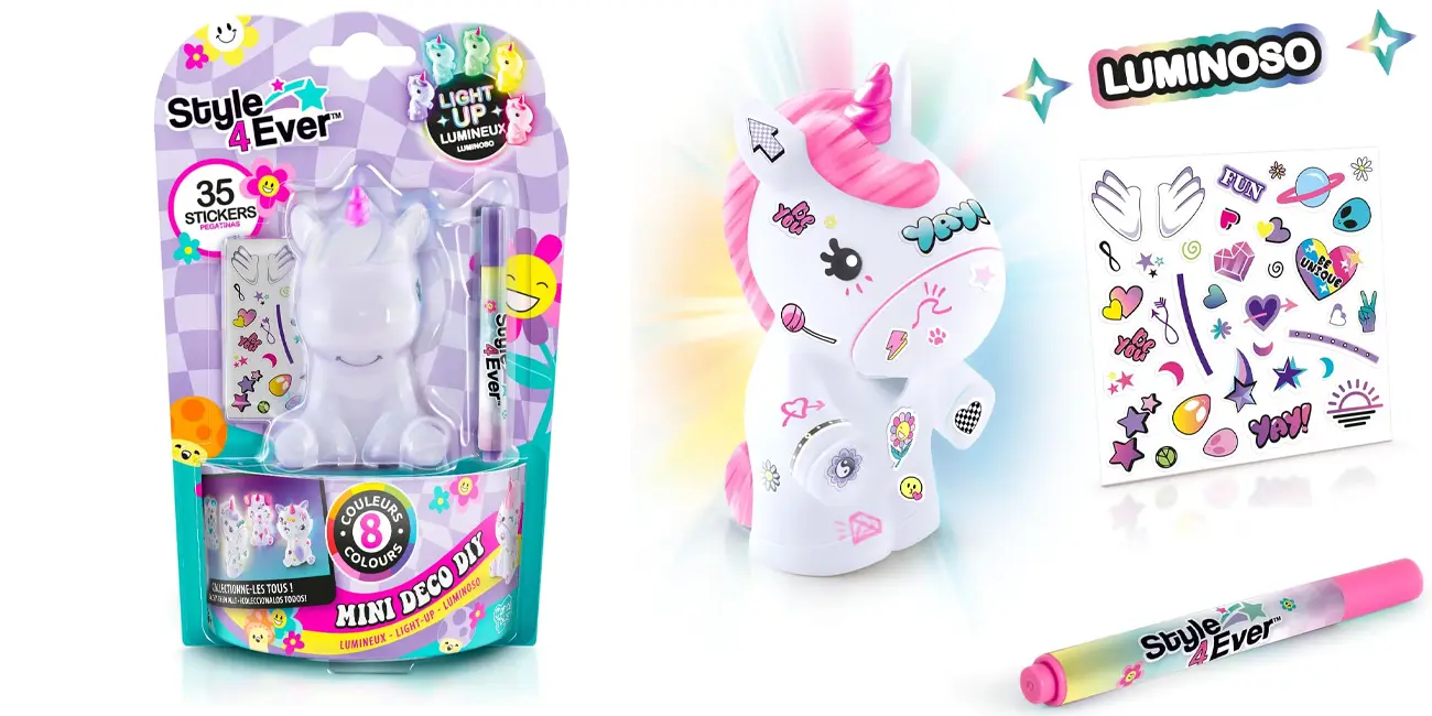 Unicornio luminoso para decorar Canal Toys Style 4Ever