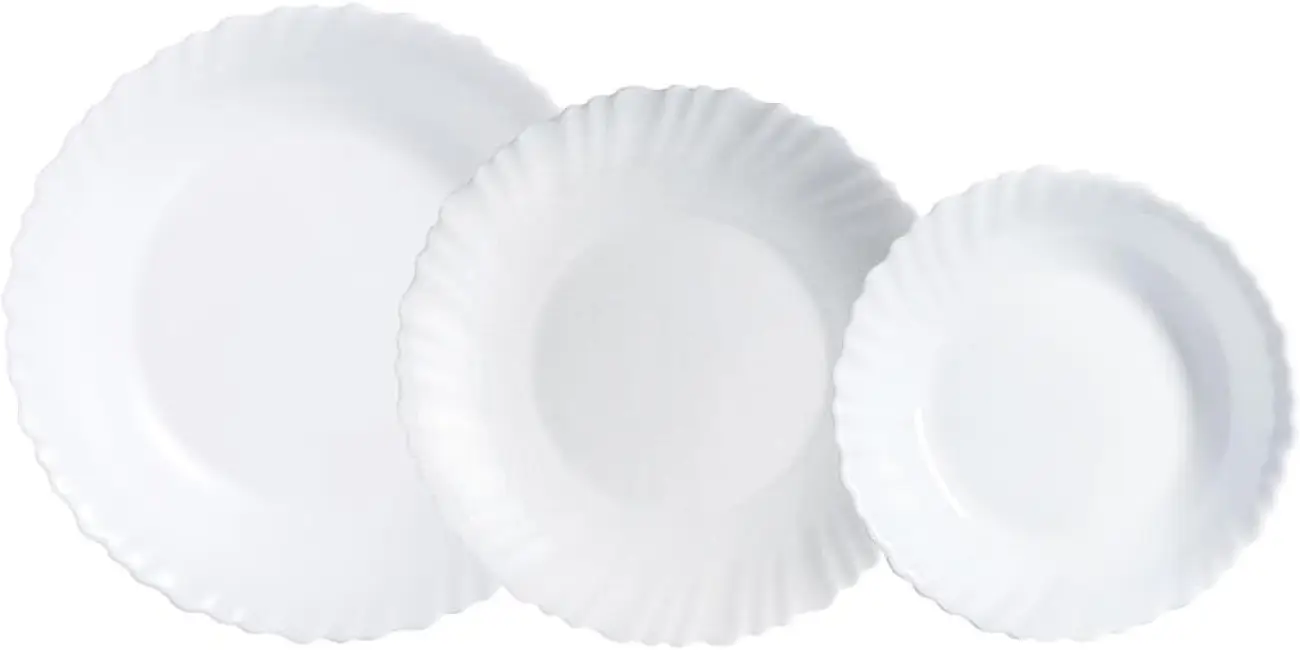Vajilla Luminarc Feston Opal de 18 piezas para 6 personas