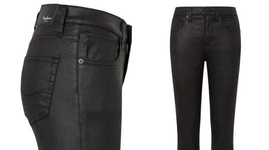 vaqueros Pepe Jeans Slim con acabado tipo piel para mujer