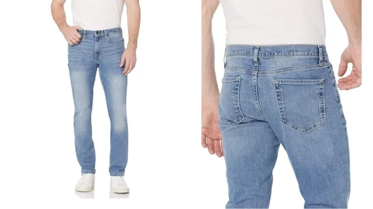 vaqueros ajustados y elásticos Amazon Essentials para hombre
