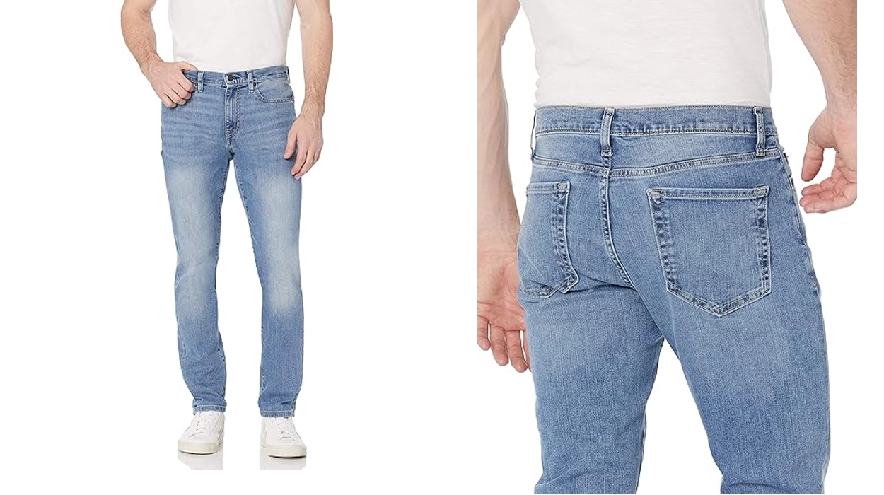 vaqueros ajustados y elásticos Amazon Essentials para hombre