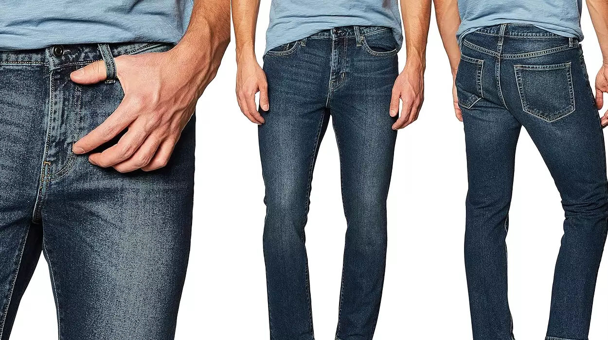 Vaqueros Amazon Essentials Ajustados lavado oscuro