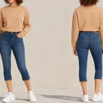 Vaqueros Levi's para mujer 311 Shaping Skinny Capri en color Lapis Amidst