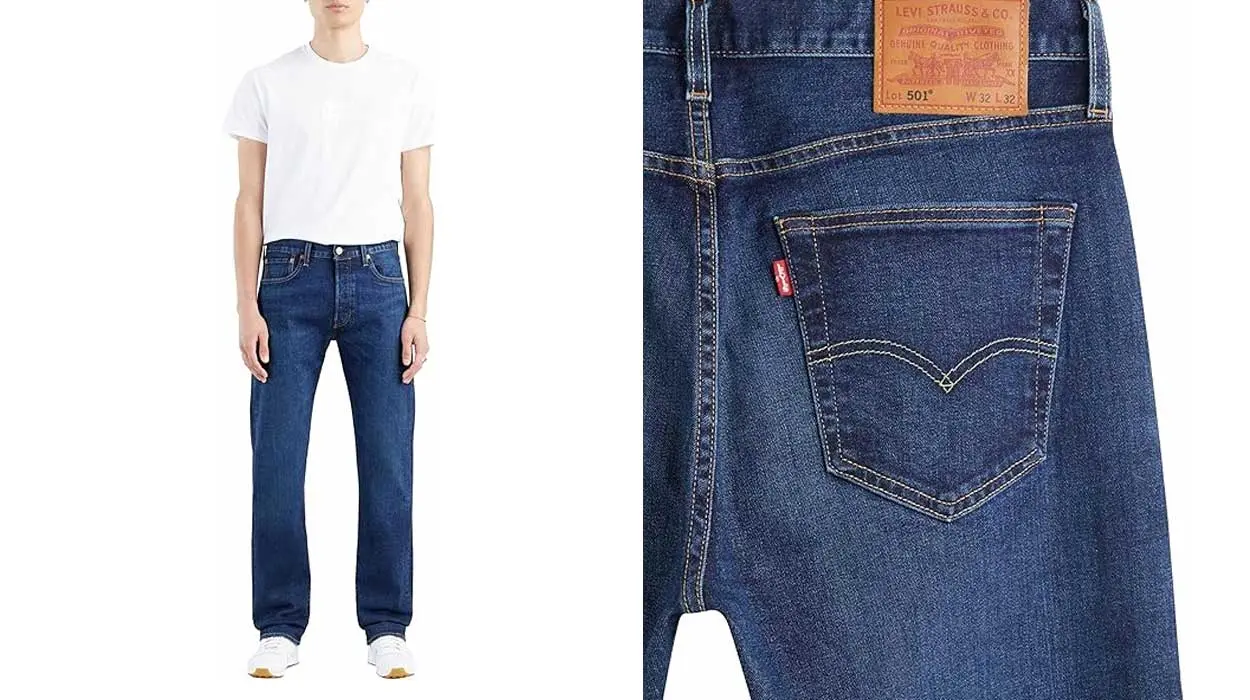 Vaqueros Levi's 501 Original Fit azul clásico baratos