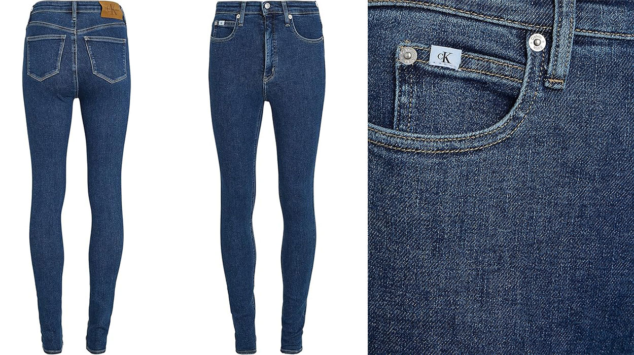 Vaqueros skinny Calvin Klein Jeans de tiro alto para mujer baratos