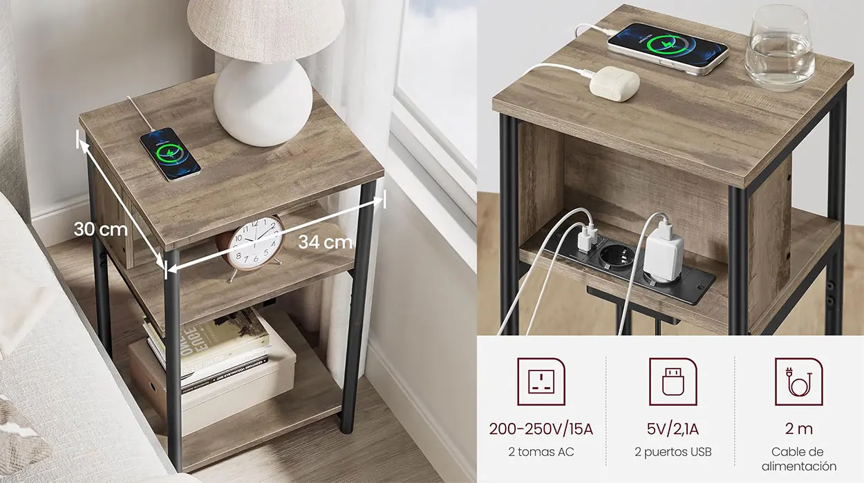 Mesa auxiliar Vasagle LET375K01 barata