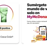 vaso Coca-Cola por 100 puntos en la app de McDonald's