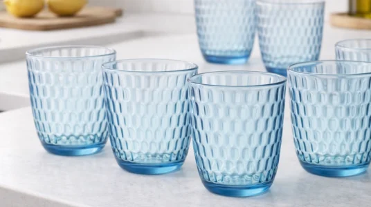 vasos de vidrio rocco bormioli slot turquesa