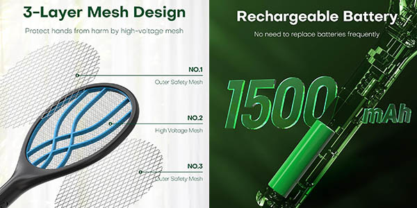 Vegrem raqueta eléctrica mosquitos barata