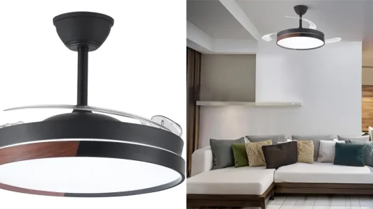 Ventilador LED Wonderlamp con aspas retráciles