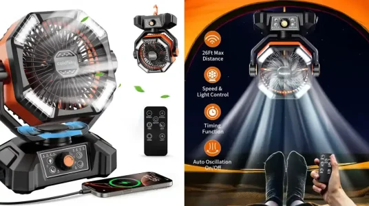 Ventilador de camping ColdSky HY-8136S con batería