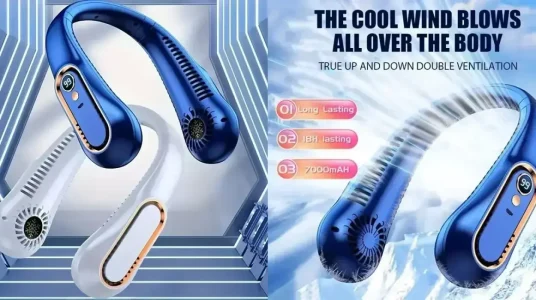 Mini ventilador de cuello USB recargable