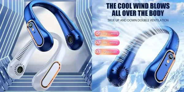 Mini ventilador de cuello USB recargable