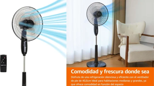 ventilador de pie Amazon Basics 40 cm