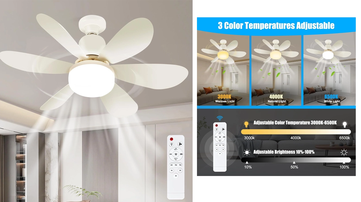 ventilador de techo con luz Ulikey